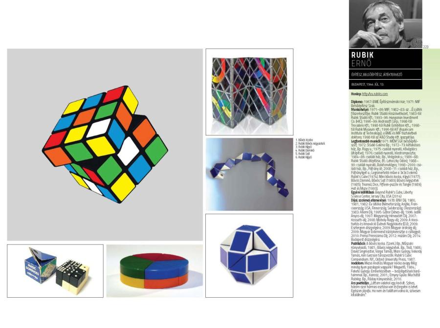 Rubik Ernő - építész, belsőépítész, játéktervező